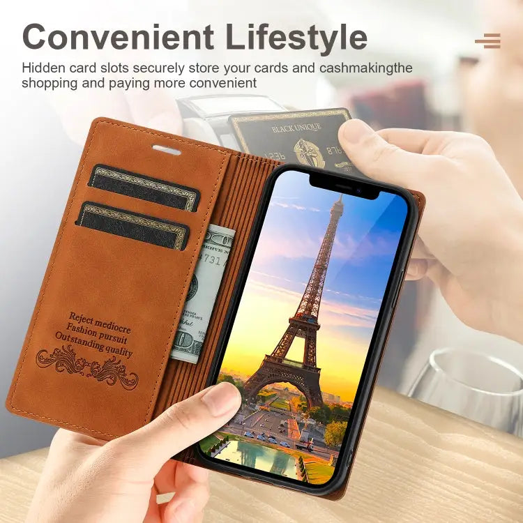 Dream Magnetic Suction Business Horizontal Flip PU Leather Case with Holder & Card Slot & Wallet For iPhone 11 Pro