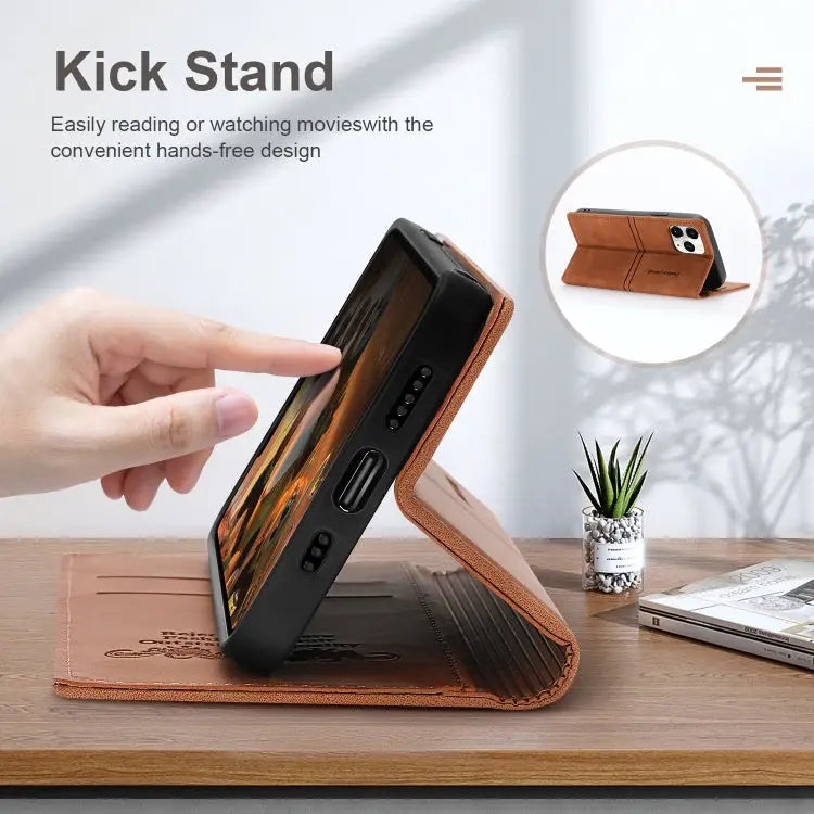 Dream Magnetic Suction Business Horizontal Flip PU Leather Case with Holder & Card Slot & Wallet For iPhone 13 mini