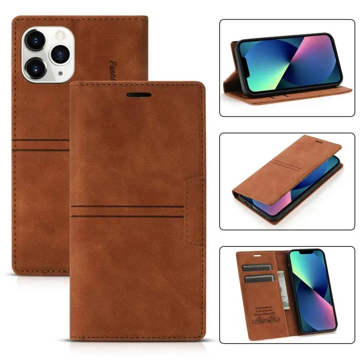 Dream Magnetic Suction Business Horizontal Flip PU Leather Case with Holder & Card Slot & Wallet For iPhone 13 mini