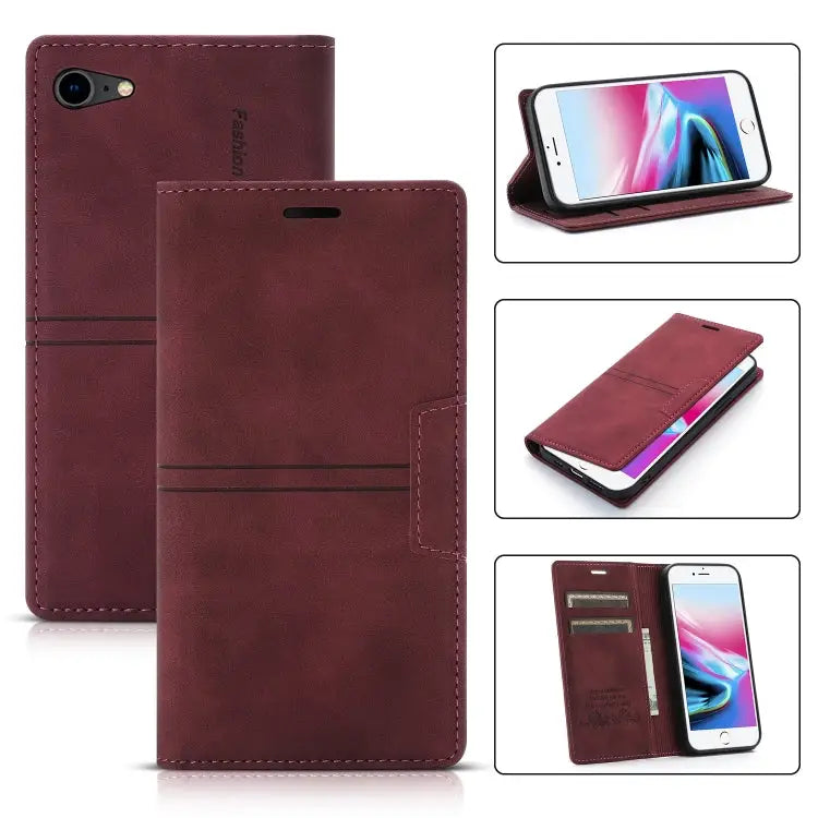 Dream Magnetic Suction Business Horizontal Flip PU Leather Case with Holder & Card Slot & Wallet For iPhone XS Max