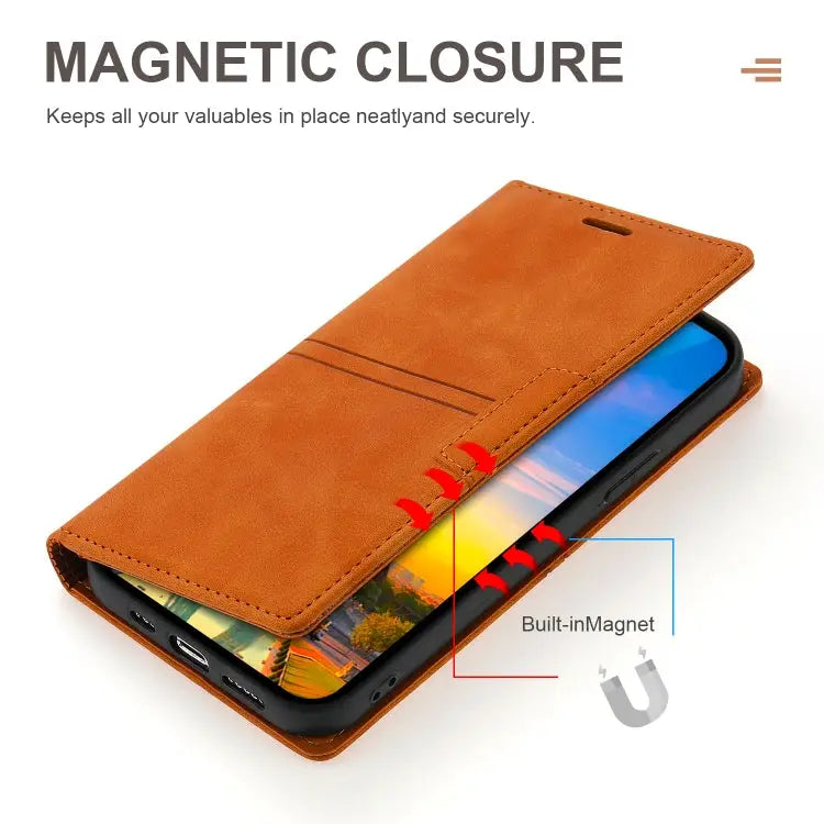Dream Magnetic Suction Business Horizontal Flip PU Leather Case with Holder & Card Slot & Wallet For iPhone 12 mini