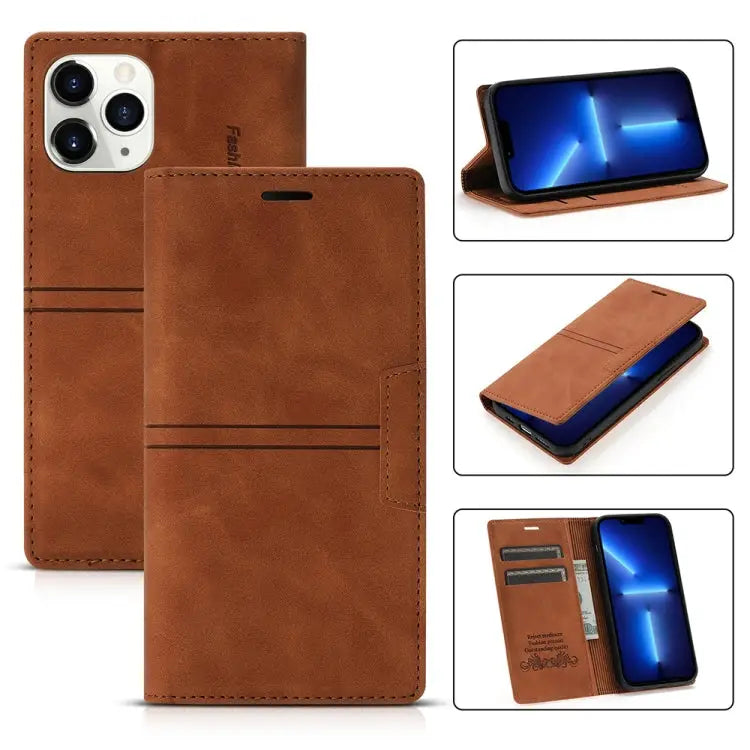 Dream Magnetic Suction Business Horizontal Flip PU Leather Case with Holder & Card Slot & Wallet For iPhone 13 mini