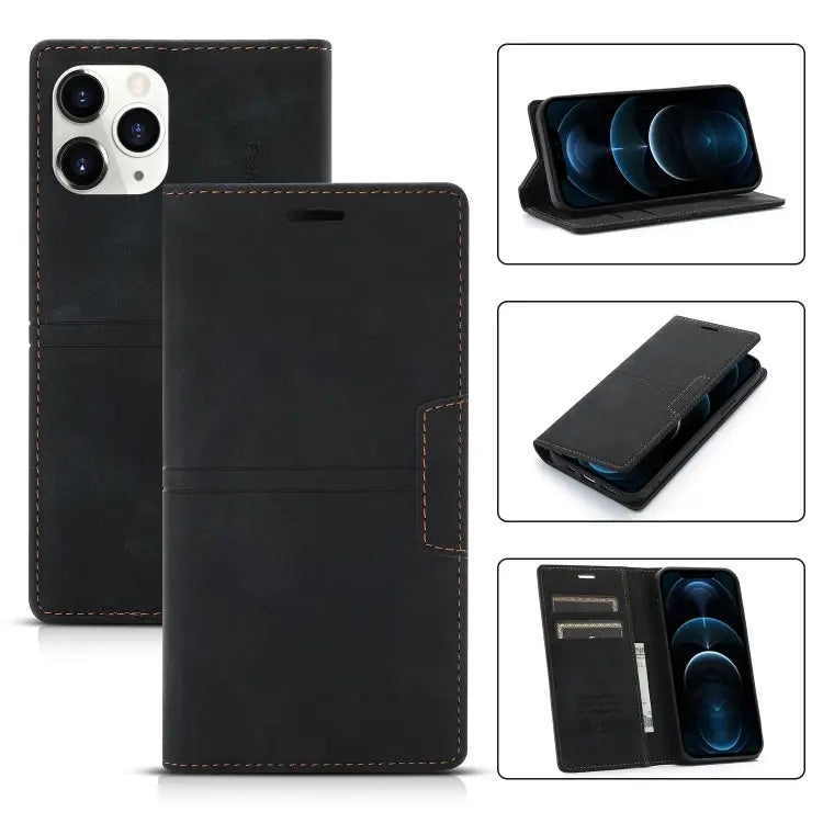 Dream Magnetic Suction Business Horizontal Flip PU Leather Case with Holder & Card Slot & Wallet For iPhone 12 mini