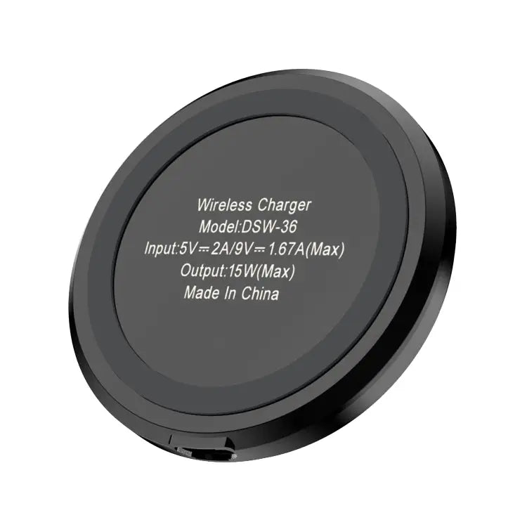 DSW-36B Mobile Phone Wireless Charger Mini 15W Fast Charging Type-C Round QI DSW-36B - DSW-36B - Apple Accessories