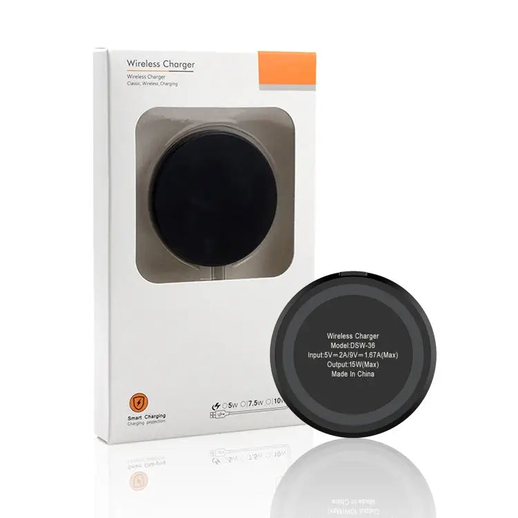 DSW-36B Mobile Phone Wireless Charger Mini 15W Fast Charging Type-C Round QI DSW-36B - DSW-36B - Apple Accessories