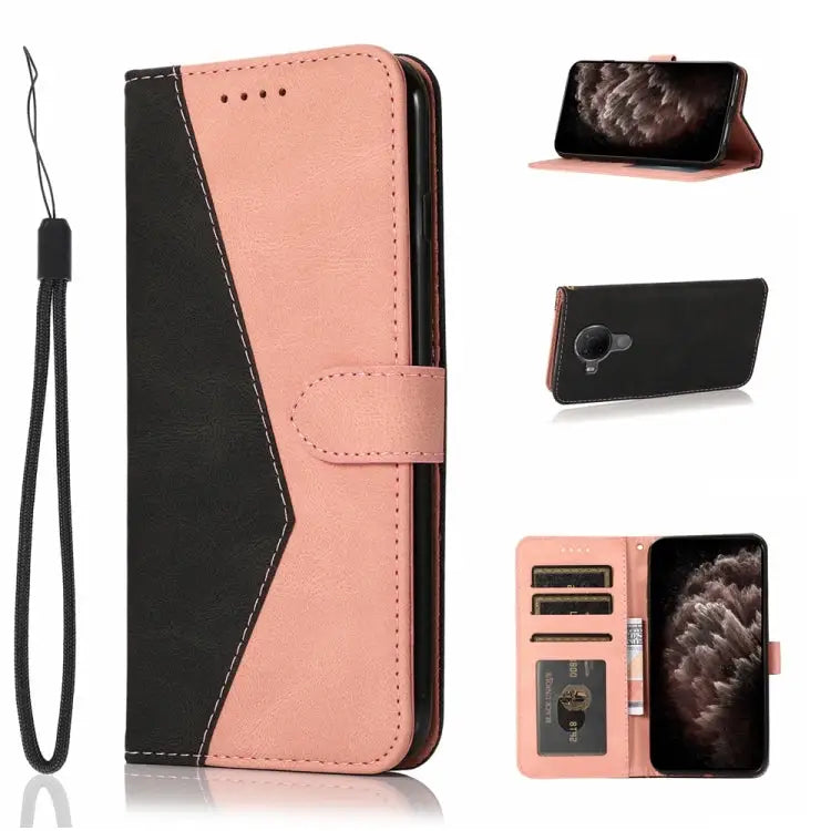 Dual-color Stitching Leather Phone Case For Nokia 2.3 For Nokia 2.4 For Nokia 5.3 For Nokia 5.4 / 3.4 - For Nokia 5.4