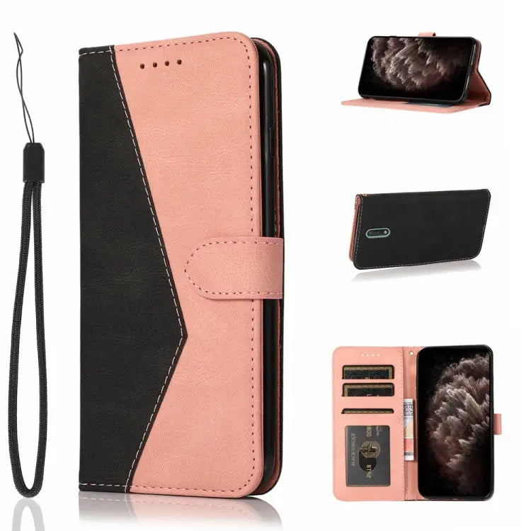 Dual-color Stitching Leather Phone Case For Nokia 2.3 For Nokia 2.4 For Nokia 5.3 For Nokia 5.4 / 3.4 - For Nokia 2.3