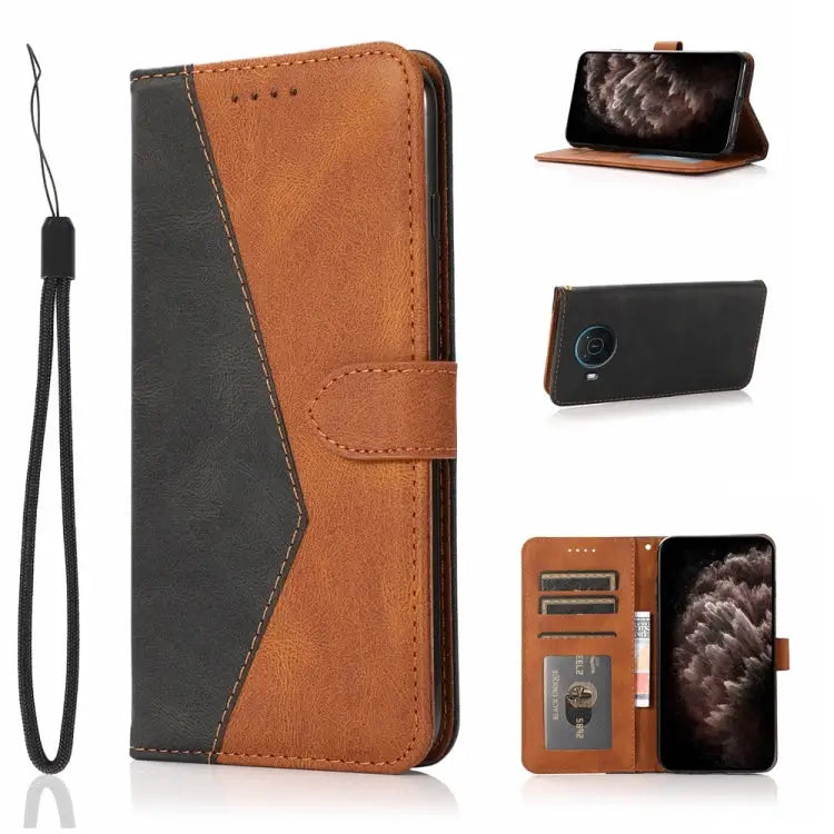 Dual-color Stitching Leather Phone Case For Nokia 6.2 / 7.2 For Nokia G10 / G20 / 6.3 For Nokia X10 / X20 - For Nokia