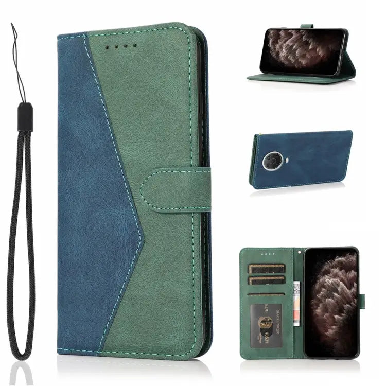 Dual-color Stitching Leather Phone Case For Nokia 6.2 / 7.2 For Nokia G10 / G20 / 6.3 For Nokia X10 / X20 - For Nokia