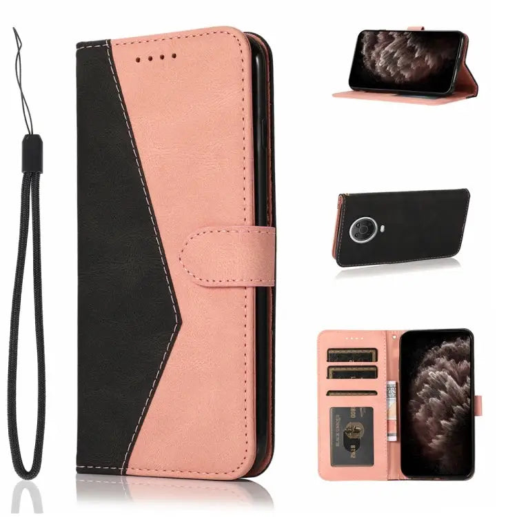Dual-color Stitching Leather Phone Case For Nokia 6.2 / 7.2 For Nokia G10 / G20 / 6.3 For Nokia X10 / X20 - For Nokia