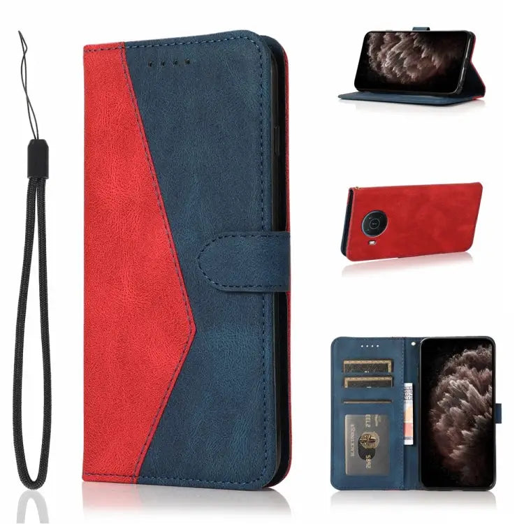 Dual-color Stitching Leather Phone Case For Nokia 6.2 / 7.2 For Nokia G10 / G20 / 6.3 For Nokia X10 / X20 - For Nokia