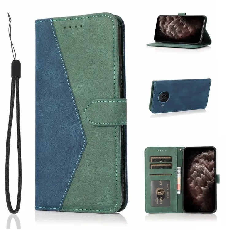Dual-color Stitching Leather Phone Case For Nokia 6.2 / 7.2 For Nokia G10 / G20 / 6.3 For Nokia X10 / X20 - For Nokia