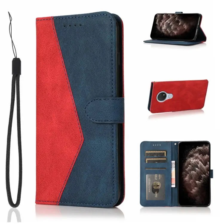 Dual-color Stitching Leather Phone Case For Nokia 6.2 / 7.2 For Nokia G10 / G20 / 6.3 For Nokia X10 / X20 - For Nokia