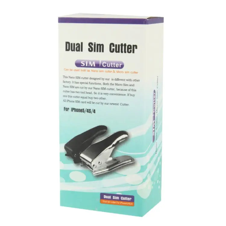 Dual Nano Sim Cutter for iPhone / Samsung / Huawei / Xiaomi (With Nano SIM to Micro SIM Card Adapter + Nano SIM