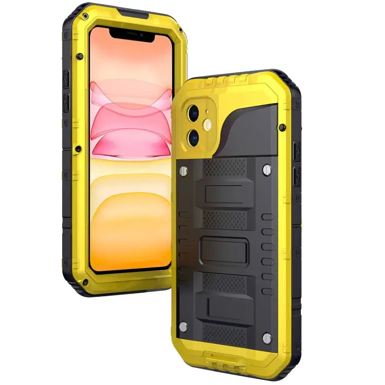 Dustproof Shockproof Waterproof Silicone + Metal Protective Case For iPhone 11 For iPhone 11 Pro Max For iPhone 11 Pro