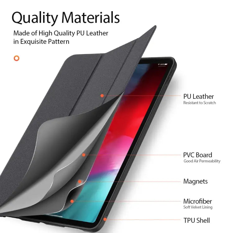 DUX DUCIS Domo Series Horizontal Flip Magnetic TPU + PU Leather Case with Three-folding Holder & Pen Slot & Sleep