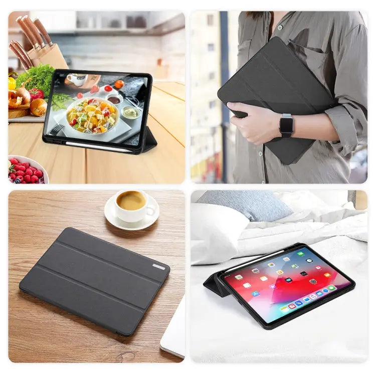 DUX DUCIS Domo Series Horizontal Flip Magnetic TPU + PU Leather Case with Three-folding Holder & Pen Slot & Sleep