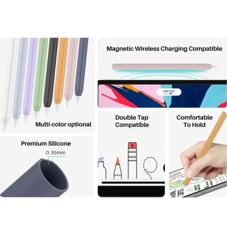 DUX DUCIS Stoyobe Ultra-thin Silicone Protective Case for Apple Pencil Pro / 2 - Orange - Apple Accessories