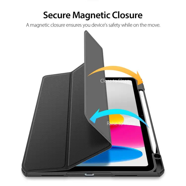 DUX DUCIS TOBY Series Antiskid Leather Smart Tablet Case For iPad 10th Gen 10.9 2022 - Apple Accessories