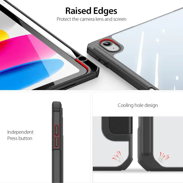 DUX DUCIS TOBY Series Antiskid Leather Smart Tablet Case For iPad 10th Gen 10.9 2022 - Apple Accessories