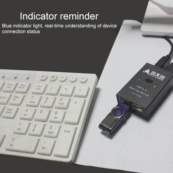 DY-B046 2 In 4 Out USB 2.0 Sharing Switch USB Flash Printer Adapter DY-B046 - DY-B046