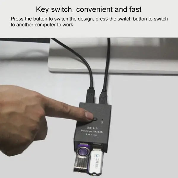 DY-B046 2 In 4 Out USB 2.0 Sharing Switch USB Flash Printer Adapter DY-B046 - DY-B046