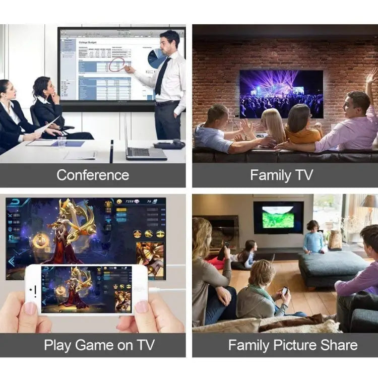 E-Gin-LTH-002 8 Pin Digital AV to HDMI Adapter + USB Charging Port for 1080P HD TV Display Screen Device - E-Gin-LTH-002