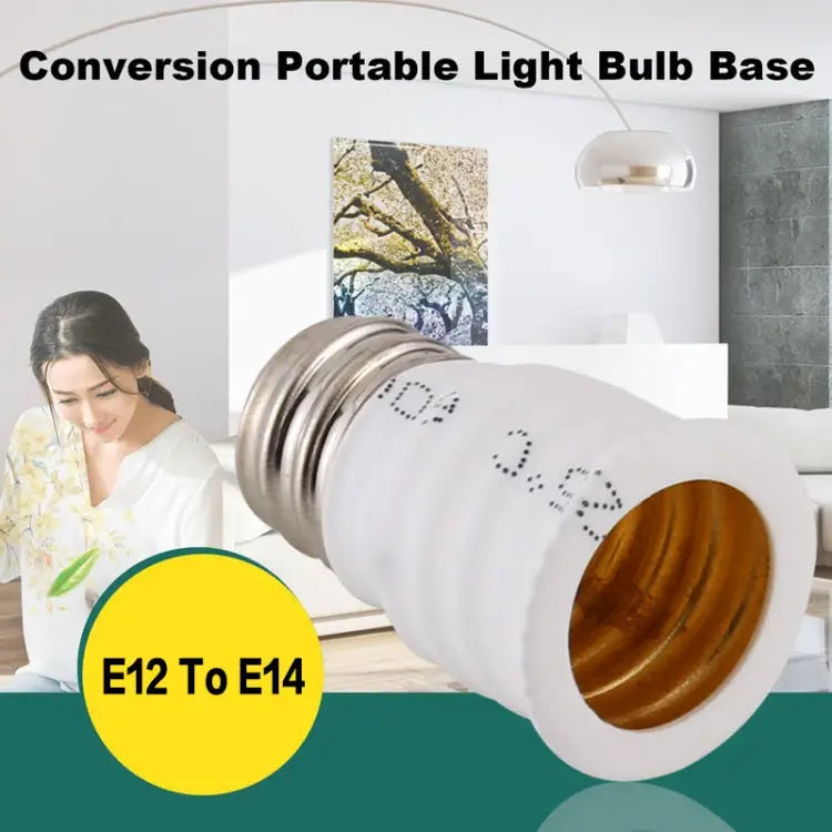 E12 to E14 Light Lamp Bulbs Adapter Converter E12 to E14 (Black) E12 to E14 (White)