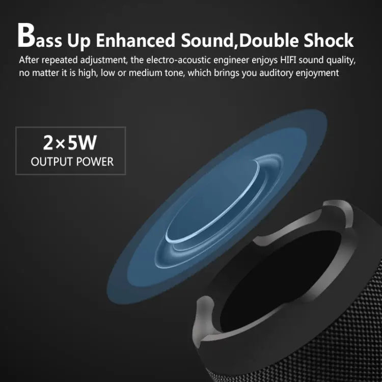 E13 Mini Portable Wireless Bluetooth Speaker Stereo Speakerphone Radio Music Subwoofer Column Speakers with TF FM RED