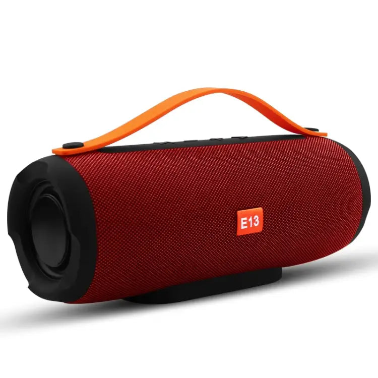 E13 Mini Portable Wireless Bluetooth Speaker Stereo Speakerphone Radio Music Subwoofer Column Speakers with TF FM RED