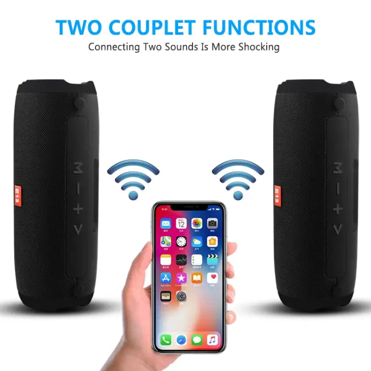 E13 Mini Portable Wireless Bluetooth Speaker Stereo Speakerphone Radio Music Subwoofer Column Speakers with TF FM RED