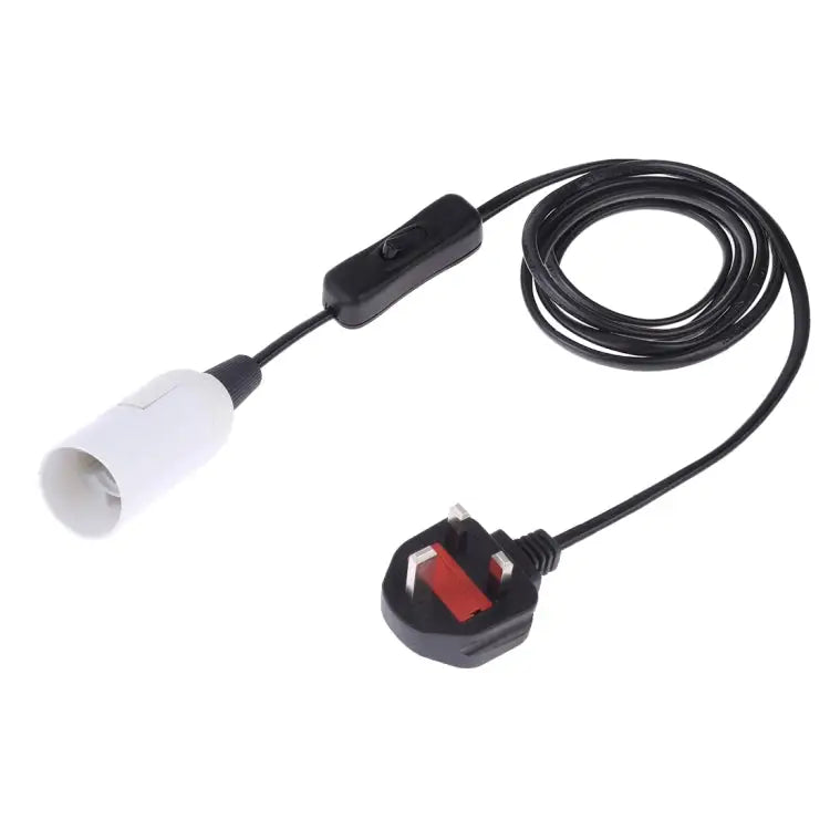 E14 Wire Cap Switch Lamp Holder Chandelier Power Socket with 1.8m Extension Cable Big UK Plug Big UK Plug 1.8m
