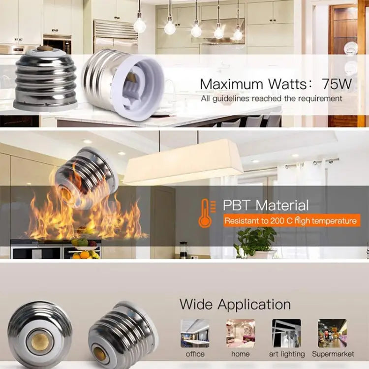 E27 to E12 Light Lamp Bulbs Adapter Converter E27 to E12 - E27 to E12