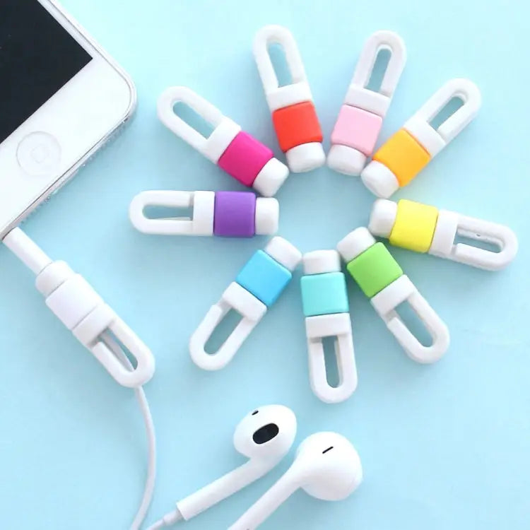 Earphone Headphone Wire Cable Line Protective Cover Winder Cord Wrap Organizer Random Color Delivery - 1PCS Organizer