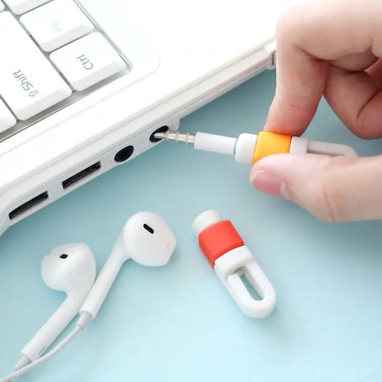 Earphone Headphone Wire Cable Line Protective Cover Winder Cord Wrap Organizer Random Color Delivery - 1PCS Organizer