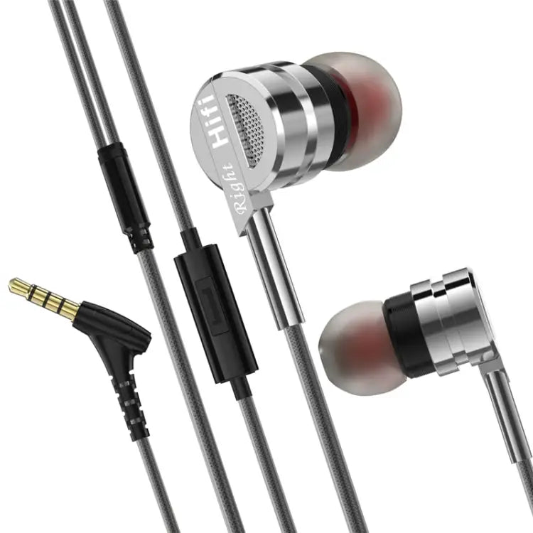 Earphone Headphones D05 Metal Stereo Headset with Mic Earphones Noise Cancelling auriculares Earbud for phone Xiaomi
