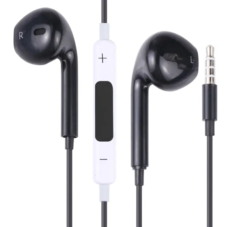 EarPods Wired Headphones Earbuds with Wired Control & Mic - Black / Black