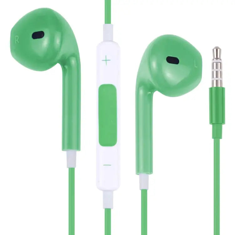EarPods Wired Headphones Earbuds with Wired Control & Mic - Green / Green