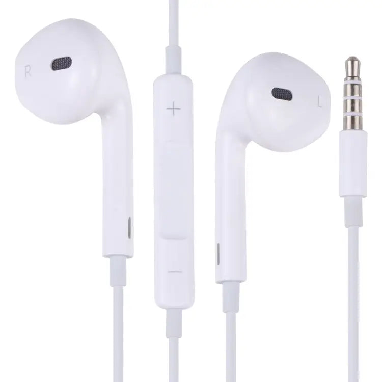 EarPods Wired Headphones Earbuds with Wired Control & Mic - White / White