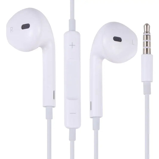 EarPods Wired Headphones Earbuds with Wired Control & Mic - White / White