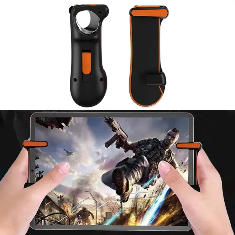 Eating Chicken One-button Burst Shooting Game Handle Controller for Tablet PC 1 Pair - Orange