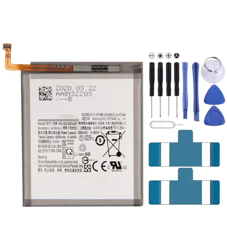 EB-BG980ABY for Samsung Galaxy S20 SM-G980 Li-ion Polymer Battery For Samsung Galaxy S20 - For Samsung Galaxy S20