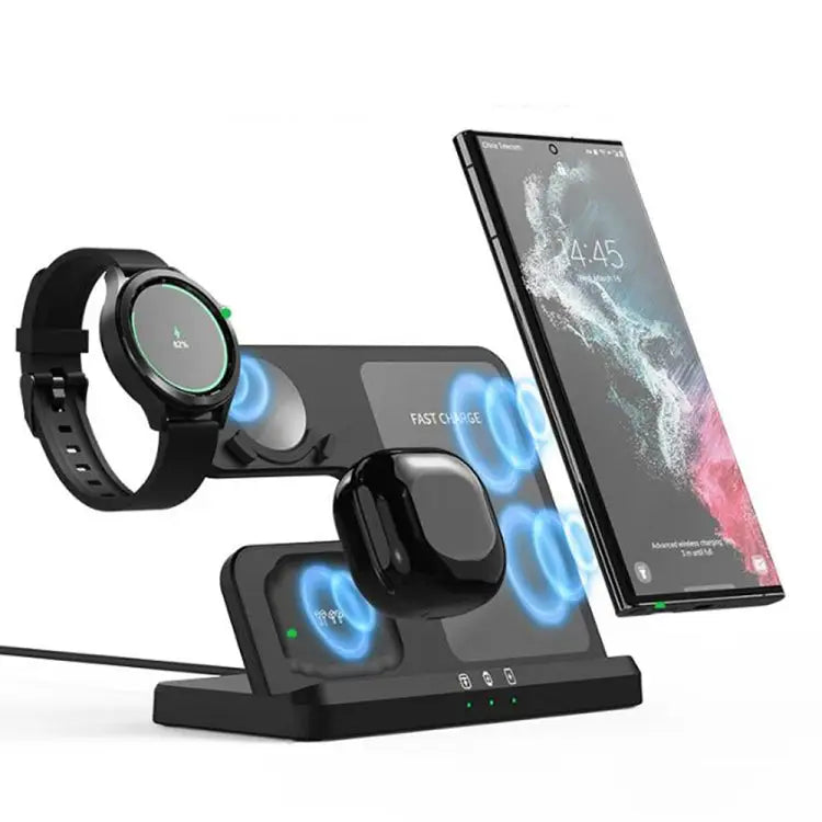 EDCS889 for Samsung Series 3 In 1 Mobile Phone Watch Earphone Wireless Charger - EDCS889 (Black)