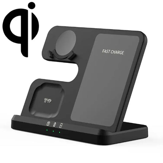 EDCS889 for Samsung Series 3 In 1 Mobile Phone Watch Earphone Wireless Charger - EDCS889 (Black)
