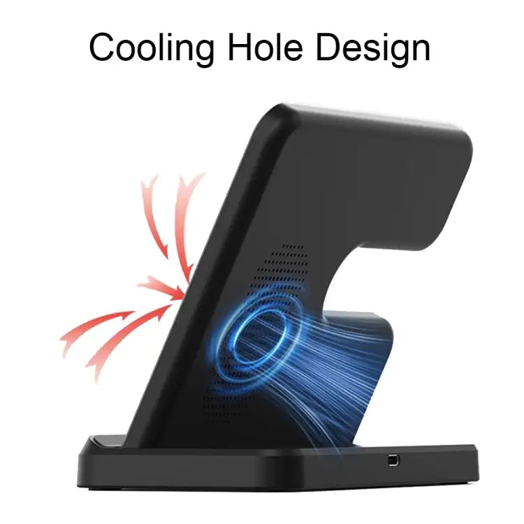 EDCS889 for Samsung Series 3 In 1 Mobile Phone Watch Earphone Wireless Charger - EDCS889 (Black)