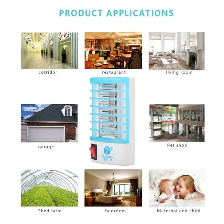 Efficient 4-LED Blue Light Mosquito Killer Night Lamp US Plug AC110V US Plug - US Plug