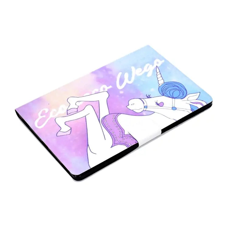 Electric Pressed Left Right Flat Feather Case with Sleep Function Pen Cover & Card Slot & Holder For Huawei T3-10.0