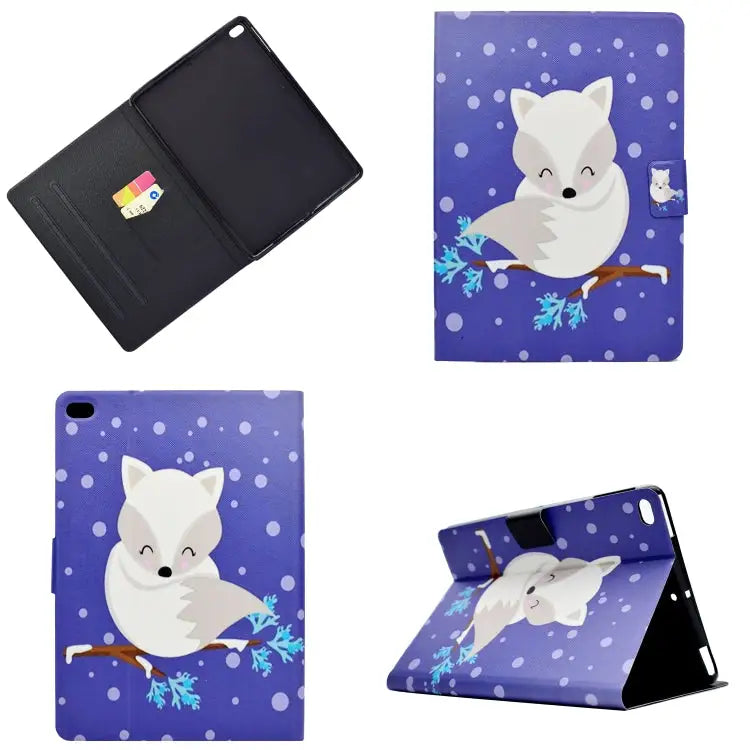 Electric Pressed Left Right Flat Feather Case with Sleep Function Pen Cover & Card Slot & Holder For Galaxy Tab E T560