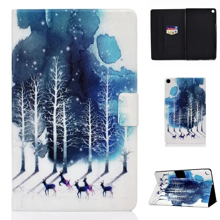 Electric Pressed Left Right Flat Feather Case with Sleep Function Pen Cover & Card Slot & Holder For Huawei T5-10.0