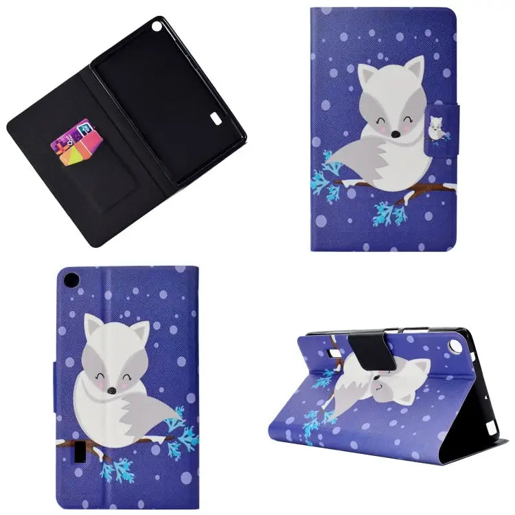 Electric Pressed Left Right Flat Feather Case with Sleep Function Pen Cover & Card Slot & Holder For Huawei T5-10.0